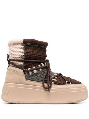 Ash chunky-knit ankle boots - Neutrals