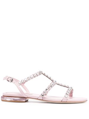 Ash crystal-embellished sandals - Pink