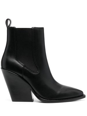 Ash cuban-heel pointed-toe boots - Black