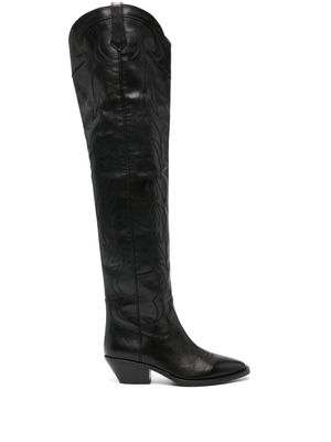 Ash Delirium 60mm leather knee boots - Black