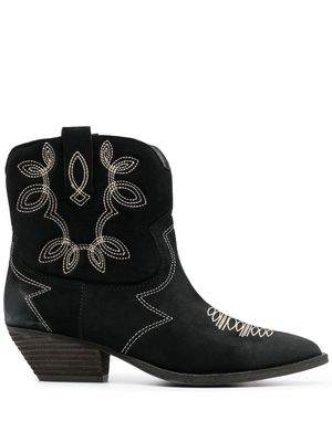 Ash Denver contrasting-stitch boots - Black