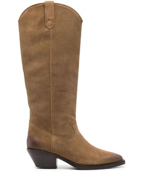 Ash Dolly 70mm leather boots - Brown
