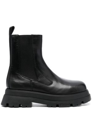 Ash elasticated-panel leather boots - Black