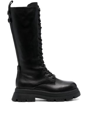 Ash Elvis Comboa lace-up boots - Black