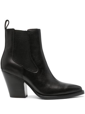 Ash Emi 85mm leather boots - Black