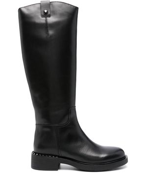 Ash Faith 40mm knee-high leather boots - Black