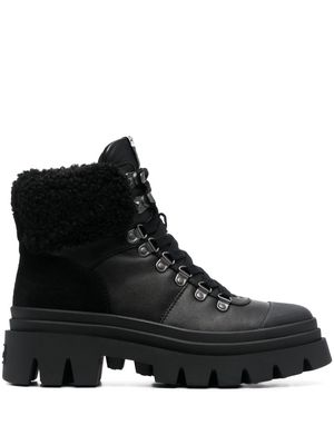 Ash faux-fur detail boots - Black