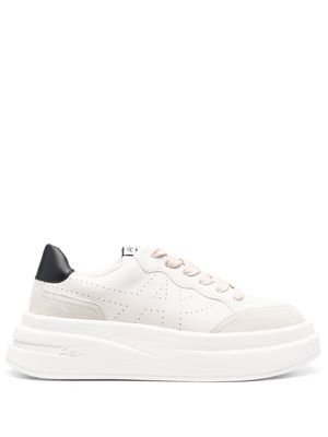 Ash flatform perforated-logo sneakers - White