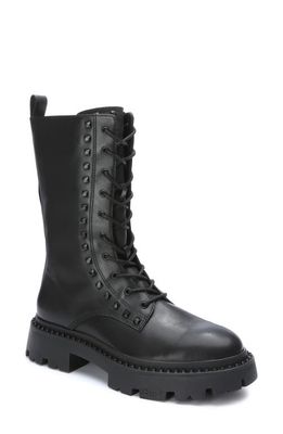 Ash Gaga Platform Combat Boot in Black