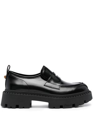 Ash Genial Stud 50mm leather loafers - Black