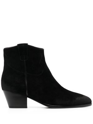 Ash Houston pointed suede boots - Black