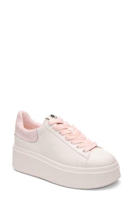 Ash Moby Be Kind Platform Sneaker in White/Bubble Gum/White
