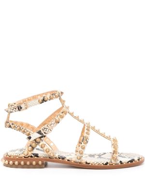 Ash Precious python-print sandals - Neutrals