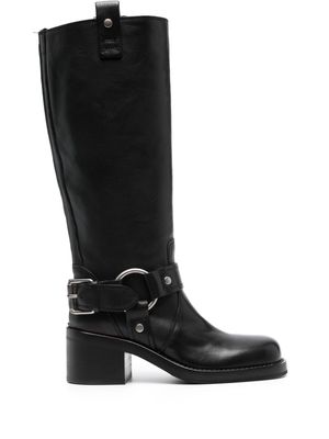 Ash Scorpio 60mm leather boots - Black