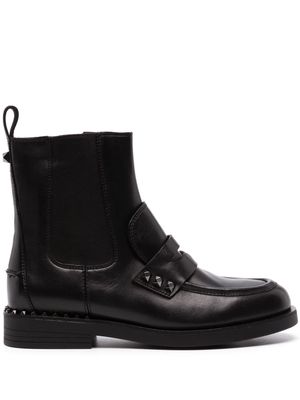 Ash stud-embellished leather boots - Black