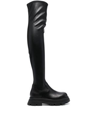 Ash thigh-length boots - Black