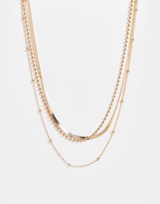 Ashiana drop layered gold necklace with pearl pendant