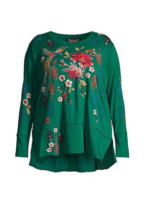 Ashira Embroidered Long-Sleeve Blouse