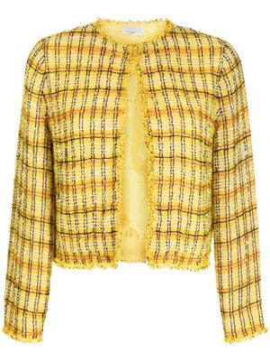 Ashish bead-embellished tweed jacket - Yellow