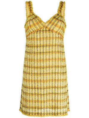 Ashish bead-embellished tweed minidress - Yellow