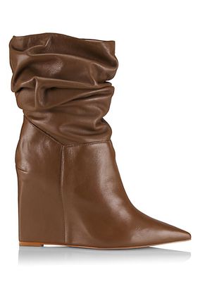 Ashlee Leather Wedge Boots