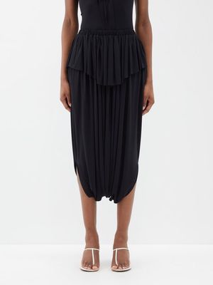 Ashlyn - Boulet Draped Jersey Harem Trousers - Womens - Black