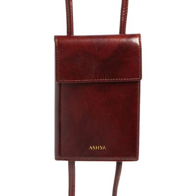 ASHYA Bolo Leather Passport Pouch in Trilogy 