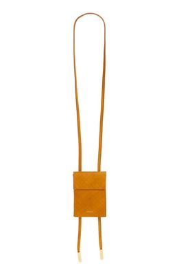 ASHYA Leather Bolo Passport Holder in Honeycomb