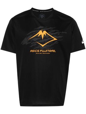 ASICS Fujitrail logo-print T-shirt - Black