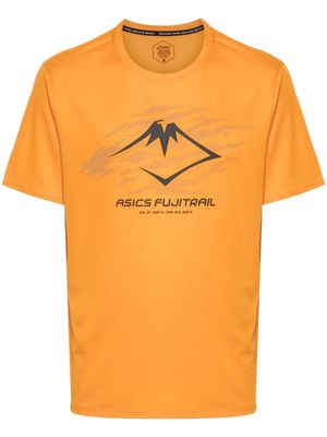 ASICS Fujitrail logo-print T-shirt - Orange