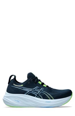 ASICS GEL-NIMBUS 26 Running Shoe in French Blue/Electric Lime