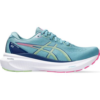 ASICS® GEL-KAYANO® 30 Running Shoe in Gris Blue/Lime Green 