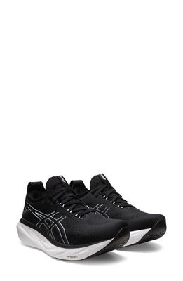 ASICS® GEL-NIMBUS® 25 Running Shoe in Black/Pure Silver