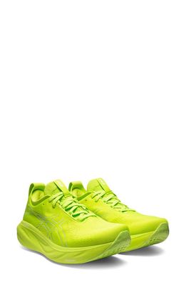 ASICS® GEL-NIMBUS® 25 Running Shoe in Lime Zest/White