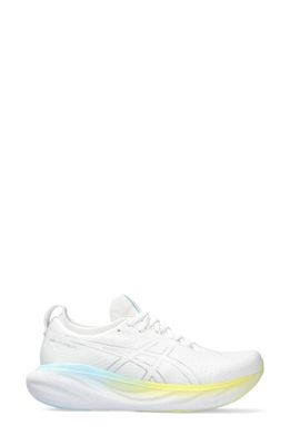 ASICS® GEL-NIMBUS® 25 Running Shoe in White/Pure Silver