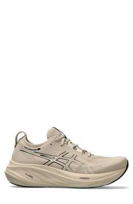 ASICS® GEL-NIMBUS® 26 Running Shoe in Feather Grey/Black 