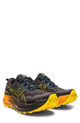 ASICS Trabuco Max 2 Running Shoe in Black/Golden Yellow