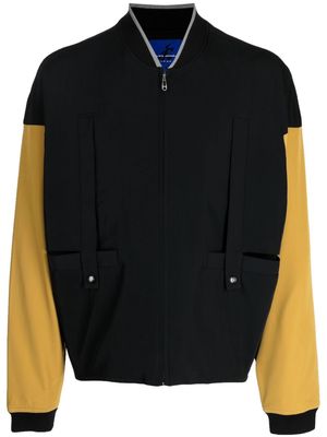 ASICS two-tone design zip-up bomber jacket - Black