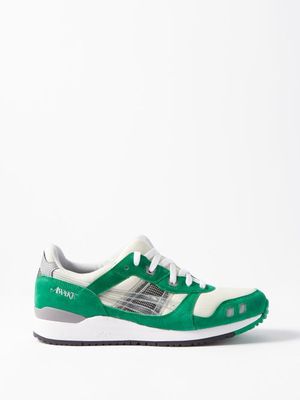 Asics X Awake Ny - Gel-lyte Iii Suede And Mesh Trainers - Mens - Green Grey