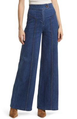 ASKK NY High Waist Bootcut Jeans in Ice
