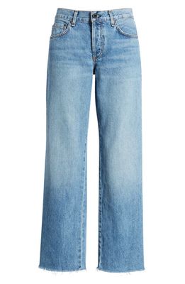 ASKK NY Raw Hem Ankle Straight Leg Jeans in Berkley