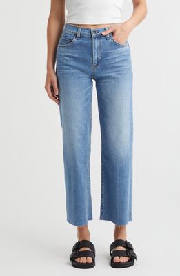 ASKK NY Raw Hem Crop Wide Leg Jeans in Keel Over