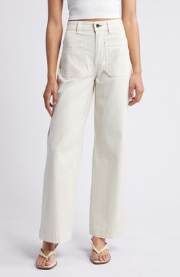 ASKK NY Sailor Wide Leg Twill Utility Pants in Sand