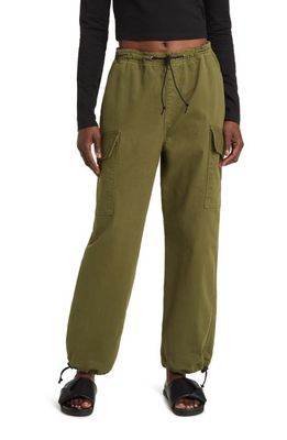 ASKK NY Stretch Cotton Parachute Pants in Fatigue