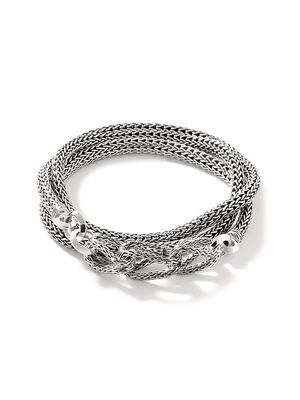 Asli Sterling Silver Mixed-Link Chain Bracelet - Silver - Size Medium - Silver - Size Medium