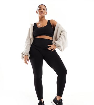 ASOS 4505 Curve Icon seamless rib legging with high waist in black
