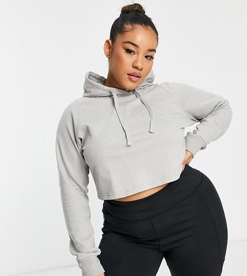 ASOS 4505 Curve icon training hoodie in loopback jersey - part of a set-Gray