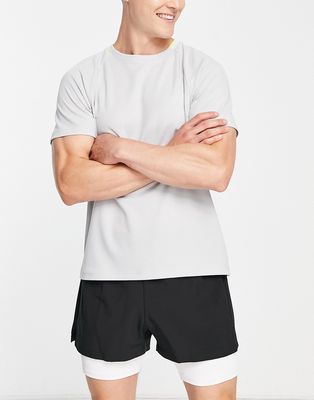 ASOS 4505 easy fit training T-shirt with contrast-Gray
