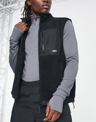 ASOS 4505 fleece vest-Black