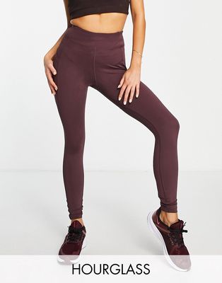 ASOS 4505 Hourglass icon leggings with booty-sculpting seam detail and pocket-Purple